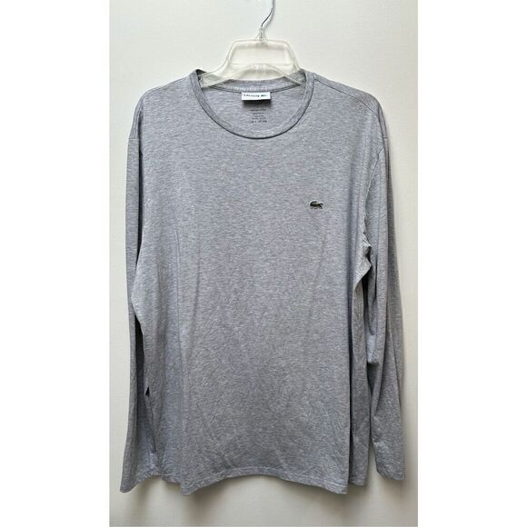 Lacoste regular fit men’s gray long sleeve shirt size XXL.   #34-1235 - Picture 1 of 5